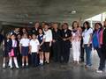 Rectora Cecilia García Arocha celebra junto a niños de la UE Jesús María Bianco y el Cuerpo de Bomberos de la UCV, Semana de Villanueva