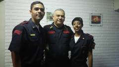 Bomberos UCV-Maracay con el primer comandante de los Bomberos de Aragua, coronel Pedro Olivo